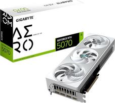 „Gigabyte“ „GeForce RTX 5070 AERO OC 12G“ vaizdo plokštė – 12GB GDDR7, 192 bitai, PCI-E 5.0, 2625 MHz branduolio dažnis, 3 x DP 2.1a, 1 x HDMI 2.1b, NVIDIA DLSS 4, GV-N5070AERO OC-12GD