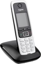 „Gigaset C430“ belaidis DECT telefonas su laisvų rankų funkcija, ragelis su spalvotu TFT ekranu ir 2,5 mm ausinių jungtimi, juodos ir sidabrinės spalvos