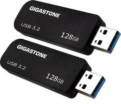 „GIGASTONE“ 128GB USB atmintinė (2 vnt. rinkinys) „Z30“ USB 3.2 Gen 1 atmintinė, 100MB/s didelės spartos, su „Push-Pull“ konstrukcija ir žiedo kilpa raktams – duomenų saugojimas, atsarginės kopijos kompiuteriui, „Mac“, televizoriui ir automobiliui