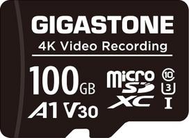 „GIGASTONE“ 100GB „Micro SD“ kortelė, A1, V30, suderinama su 4K vaizdo įrašymu, tinka vaizdo stebėjimo kameroms, automobilių vaizdo registratoriams ir dronams. 100MB/s „MicroSDXC“ atminties kortelė, UHS-I, su adapteriu