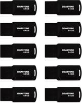 „Gigastone“ 64GB USB atmintinė, 10 vnt. rinkinys, V70 serija, ištraukiamoji be dangtelio konstrukcija, suderinama su USB 2.0 sąsaja