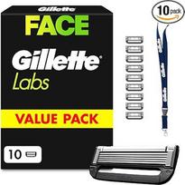 „Gillette Labs“ vyriški skustuvų peiliukai, 10 originalių atsarginių peiliukų, juodi