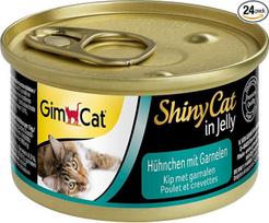 „GimCat ShinyCat“ su vištiena želėje – šlapias maistas katėms su paukštiena ir taurinu, skanioje želėje, be cukraus ir glitimo, 24 skardinės (24 x 70 g)