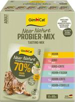 „GimCat Near Nature Tasting Mix“ – 6 rūšių be grūdų šlapias maistas katėms nuo 7 mėnesių, pagamintas pagal rūšiai tinkamą ir vertingą receptūrą – 6 maišeliai (6 x 85 g)