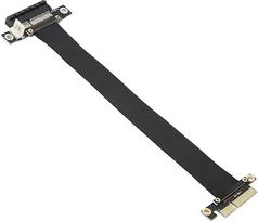 „GINTOOYUN“ PCIe 4x prailginimo kabelis, „PCI Express 3.0“ vyriškojo į moteriškąjį jungties kabelis, „PCI-E“ prailginimo adapteris (23 cm, 180°)