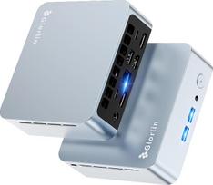 „Glorlin GT101“ mini kompiuteris, „AMD Ryzen 5 3501U“ (geresnis už „R5-3500U“ ir „Intel N150“, iki 3,7 GHz), 8GB DDR4, 256GB M.2 2280 NVMe SSD, mini staliniai kompiuteriai su „Windows 11 Pro“, skirti biurui, mokyklai ir darbui, „Wi-Fi 6“