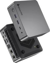 „Glorlin“ mini kompiuteris su „Ryzen 7 8845HS“, 16GB DDR5 atminties ir 1 TB SSD, mini kompiuteris su „Radeon 780M“ ir AI NPU, 4×4K ekranu, dviem 2,5 G LAN jungtimis, „Wi-Fi 6“, „BT 5.3“, USB4; mikro kompiuteris, skirtas darbui biure, žaidimams ir program
