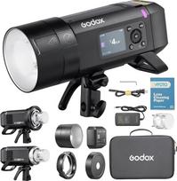 „Godox AD400Pro II“ AD400 Pro II TTL fotoaparato blykstė, 400 W, skirta fotografavimui lauke | 1/8000 s HSS, 30 W dviejų spalvų LED apšvietimas, įkrovimo trukmė 0,01–1 s, integruotas 2,4 GHz belaidis ryšys, suderinamas su „Canon“, „Nikon“ ir „Sony“
