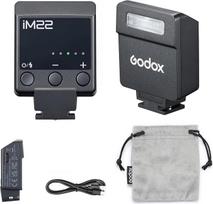 „Godox iM22“ mini blykstė su ličio baterija, skirta „Canon“, „Sony“, „Fuji“, „Nikon“, „Panasonic“, „Olympus“, „Pentax“, įkrovimo trukmė – 3 sekundės, apie 440 blyksnių, lengvas ir patogus nešiotis fotoaparato blykstė | 440 blyksnių esant maksimaliam galin