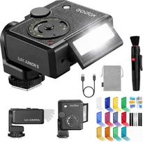 „Godox Lux Junior II TTL Retro Blitz“ su „MA02“ magnetinių priedų rinkiniu, skirtas fotoaparatams