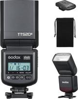 „Godox TT520III“ fotoaparato blykstė, suderinama su „Canon“, „Sony“, „Nikon“, „Fujifilm“, „Olympus“, „Panasonic“ ir „Pentax“ fotoaparatais, su integruotu 433 MHz imtuvu, 8 galios lygiais, optiniu paleidimu S1/S2, 1,8 s įkrovimo trukme