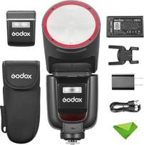 „Godox V1 V1Pro S U“ blykstė, skirta „Sony“ fotoaparatams: TTL blykstė, 1/8000 HSS, 500 blyksnių esant maksimaliam galingumui, 1,3 s įkrovimo laikas, 2,4 GHz belaidis ryšys su išorine blykste „SU-1“, skirta „Sony“ fotoaparatams