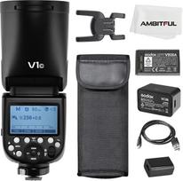 „Godox V1-C V1C“ blykstė, 76 W, 2,4 GHz, TTL, apvalios galvutės blykstė, skirta „Canon“ fotoaparatams, 1,5 sekundės pakrovimo laikas, 1/8000 HSS, 480 % galios, keičiama 3000 mAh ličio baterija, 10 galios lygių