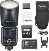 „Godox V100-S“ 100 W TTL fotoaparato blykstė, skirta „Sony“ fotoaparatams, „Godox V1Pro S“ atnaujinta versija | „V100 S“ blykstė su 2,4 GHz belaidžiu apvaliu galvutės fotoaparato blykstės modulu ir išorine blykste „SU-1“,HSS 1/8000 s, 2980 mAh ličio bater