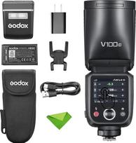„Godox V100“, „V100C“, „V100-C“ 100 Ws TTL blykstė, skirta „Canon EOS“ fotoaparatams, 400 blyksnių esant maksimaliam galingumui, 1,7 s pakrovimo laikas, 2,4 GHz belaidis ryšys su išoriniu blykstės įrenginiu, jutiklinis ekranas, blykstė „Speedlight“ („Godo