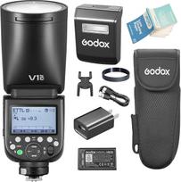 „Godox V1PRO-C“ TTL ličio jonų apvalios galvutės fotoaparato blykstė, suderinama su „Canon“ | 76 Ws, 2,4 GHz, HSS, 1/8000 s, 2980 mAh ličio baterija, novatoriška išorinė blykstė SU-1 su LED modeliuojančia lempute, M/TTL blykstės režimas