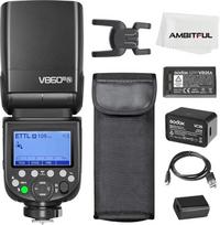 „Godox V860III-N TTL 2,4G GN60 HSS“ fotoaparato blykstė su 10 pakopų reguliuojamu modeliuojamuoju apšvietimu, vieno mygtuko perjungimu TTL + 2600 mA, itin greitai įkraunama ličio baterija, skirta „Nikon“ fotoaparatams (Godox V860III-N)