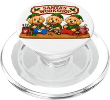 „Goldendoodle“ „Golden Doodle“ „Kalėdų Senelio dirbtuvės“, žaislai, „PJ Presents“ „PopSockets“ „PopGrip“ su „MagSafe“