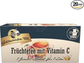 „Goldmännchen Jumbo“ arbatos vaisiai su vitaminu C, vaisinė arbata, 20 arbatos maišelių, dideli maišeliai, 3114