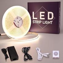 „GOMING“ 24 V, 10 m COB LED juosta su judesio jutikliu ir maitinimo šaltiniu, natūralios spalvos