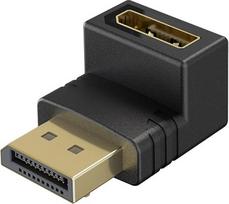 „goobay“ „DisplayPort“ kampinis adapteris, nukreiptas 90 laipsnių žemyn, 8K 144 Hz, 4K 240 Hz, DP 2.1, žaidimų jungtis (vyriška į moterišką) skirtas kompiuteriui, monitoriui, vaizdo plokštei – 77130