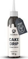 „GoodBake“ tortų glazūra „Cake Drip Glaze“ 130 g, juoda tortų glazūra, veganiška ir be laktozės | Be laktozės cukraus užrašai tortams, sausainiams ir keksams, tortų papuošimai gliukozės pagrindu