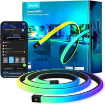 „Govee RGBIC Neon“ LED juosta žaidimų stalui, 5 m žaidimų LED juosta | Pagal pageidaujamą ilgį supjaustoma LED juosta, neono ženklas, suderinamas su „Razer Chroma“, 11 muzikos režimų, 64+ scenų, valdymas per RGB programėlę