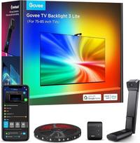 „Govee TV Backlight 3 Lite Fish‑Eye‑Korr“, RGBICW, skirta 75–85 colių ekranams | Su kamera, 4 spalvos viename lemputės elemente, sinchronizavimas su namų kino sistema, valdymas balsu ir per programėlę