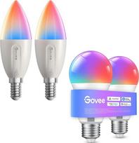„Govee“ E27 ir E14 išmaniųjų LED lempučių rinkinys, suderinamas su „Matter“, „Alexa“ ir „Google Assistant“, RGBWW, reguliuojamo ryškumo