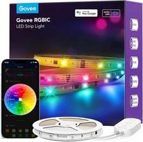 „Govee“ LED juosta, 10 m, išmanioji RGBIC LED juosta su „Alexa“ | Suderinama su „Google Assistant“, išmanioji programėlė su muzikos sinchronizavimu, savarankiškas segmentų valdymas, dekoracija vakarėliams, namams ir miegamajam