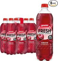 „Granini“ „Fresh Cherry“ (6 x 0,75 l), vyšnių gaivusis gėrimas, gazuotas, su tikrais vaisiais, mažai kalorijų, be saldiklių, tinka veganams
