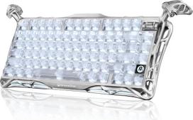 „GravaStar Mercury K1 Pro“ belaidė mechaninė žaidimų klaviatūra, „Ghost Silver“