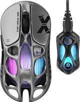 „GravaStar Mercury X PRO“ belaidė žaidimų pelė, 49 g, ultralengva, 8K | Ši žaidimų pelė turi „PAW3950“ jutiklį, taip pat „Bluetooth“, 2,4 GHz ir USB ryšio galimybes, užtikrinančias tikslų žaidimo valdymą.