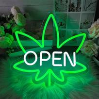 „Green Leaf“ neono šviesos ženklas – „Leaf“ LED neono lempa sienų dekoravimui; reguliuojamo ryškumo augalų apšvietimas, skirtas „Man Cave“, klubams, barams, vakarėliams ir viešbučių interjerui