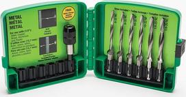 „Greenlee LDTAPKIT“ ilgų grąžtų rinkinys su greito keitimo adapteriu (6 vnt.)