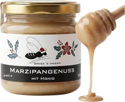 „Grega's Beekeeping“ marcipano riešutai su medumi, 250 g – kreminis užtepimas, tiesiai iš Vokietijos bitininko, rankų darbo, pagamintas iš 100 % natūralių ingredientų (marcipano riešutai su medumi, 250 g)