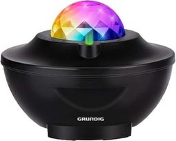 „Grundig“ žvaigždėto dangaus projektorius – naktinė lemputė su 10 spalvų LED lemputėmis – galaktikos projektorius su „Bluetooth“ funkcija – nuotolinio valdymo pultas ir USB įkrovimo laidas, juodos spalvos