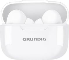 „Grundig“ belaidės „Bluetooth“ ausinės – „Bluetooth“ ausinės su mikrofonu, įdedamos į ausį – „Bluetooth“ ausinės su jutikliniu valdymu – belaidės ausinės su įkrovimo dėklu, baltos spalvos