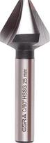 „GSR Professional“ 60° įgilinimo grąžtas, skersmuo 25 mm, HSS-G, DIN 334, C forma, CBN šlifuotas, skirtas metalo, aliuminio ir plastiko kraštų nušlifavimui ir įgilinimui