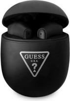 „Guess“ „Bluetooth“ ausinės GUTWST82TRK TWS + įkrovimo stotelė, juodos spalvos su trikampio formos logotipu