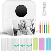 „GuKKK“ mini spausdintuvas, mobilusis nuotraukų spausdintuvas, nešiojamasis mini nuotraukų spausdintuvas, belaidis terminis spausdintuvas, mini spausdintuvas išmaniesiems telefonams, mini spausdintuvas mokymosi pagalbai, mokymosi užrašams, dienoraščiui, u