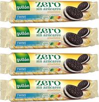 „Gullón Zero Twins Double“ sausainiai – kakavos sausainiai su grietinėlės įdaru – be pridėto cukraus, daug ląstelienos – 4 vnt. pakuotė