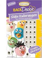 „Günthart BackDecor 63 Sweet Sugar Googly Eyes“, valgomieji „Googly Eyes“ cukriniai papuošimai, pagaminti iš smulkaus glajaus | Įvairus panaudojimas, 1 pakuotė (1 x 10 g)