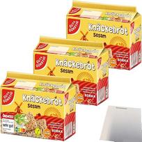 „Gut&Günstig“ sezamo duonos traškučiai, 3 vnt. pakuotė (3 x 250 g pakuotės) + „usy“ blokas