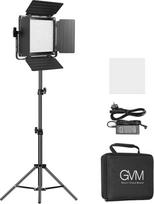 „GVM“ LED vaizdo apšvietimas, 480 LED fotografijos apšvietimo panelė, CRI 97, TLCI 97, reguliuojamas ryškumas, 2300 K – 6800 K, 2 vaizdo apšvietimo įrenginiai su stovais, rinkinys, skirtas naudoti lauke, interviu, studijiniams portretams ir fotografijos a