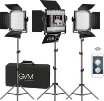„GVM“ LED vaizdo apšvietimo lempos, 480 LED fotografijos apšvietimo panelė, CRI 97, TLCI 97, reguliuojamas šviesos stiprumas, 2300 K – 6800 K, 2 vaizdo apšvietimo lempos su statyklomis, rinkinys, skirtas naudoti lauke, interviu, studijiniams portretams, f