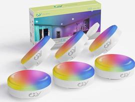 „GY Alexa Lamp“ išmanioji lemputė GX53, „Wi-Fi“ LED lemputė, suderinama su „Alexa“ ir „Google Home“, 8 W = 80 W, 600 lm, RGBCW 3000 K–6500 K, reguliuojamo šviesos stiprumo šiltos baltos, šaltos baltos ir daugiaspalvės lemputės, valdymas per programėlę, 6