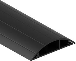 „Habengut“ PVC grindų kabelių tvarkymo pusapvalus kabelių tiltelis, skirtas iki 3 kabelių, plotis 7,5 cm, ilgis 1,5 m, juodos spalvos