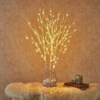 „Hairui“ apšviestos gluosnių dekoracijos lemputės, 80 cm, 150 LED, jungiamos į kištukinį lizdą, 3 vnt. rinkinys (vaza neįskaičiuota)