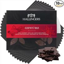 „Hallingers“ 10 prieskonių rinkinys – veganiškas tamsusis šokoladas su smulkiu kakava ir Kalėdų prieskoniais – rankų darbo, be alkoholio (dėžutė) – puiki dovana vasarą ir kaip puiki dovana prie kepsnių | Sveikinimai, Ačiū, Draugystė, Gene